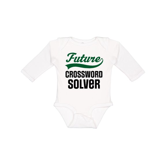 Inktastic Future Crossword Puzzle Solver Boys or Girls Long Sleeve Baby Bodysuit