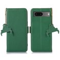 thumbnail image 6 of Tarise for Google Pixel 7 Case 6.3 inch, Genuine Leather Card Holder RFID Blocking Shockproof Magnetic Kickstand Luxury Business Case Cover Compatible with Google Pixel 7 2022 for Men Women, Green, 6 of 9