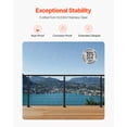 thumbnail image 3 of VEVOR 4-Pack Cable Railing Post, 36x2x2 In Horizontal-Hole Deck Railing Post with Pre-Drilled Holes, Stainless Steel Cable Rail Post with Horizontal and Curved Bracket, Black, 4JZLGZXHS914MY65M001V0, 3 of 9