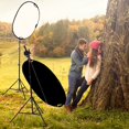 thumbnail image 2 of 5-in-1 Oval Folding Reflector Set Portable Diffuser Foldable Portable Gold  Silver  White  Black and Transparent Photography Reflector with Handle, 2 of 8
