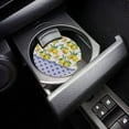 thumbnail image 3 of POGLIP Summer Fresh Yellow Lemon Flower Pattern Set of 6 Car Coaster for Drinks, Absorbent Ceramic Stone Coasters Cup Mat with Cork Base for Home Kitchen Room Coffee Table Bar Decor, 3 of 5