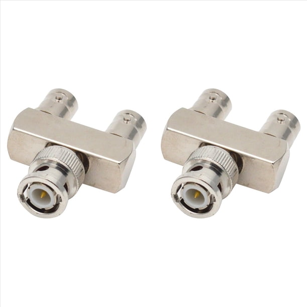 2X Conector de Cobre Puro BNC de Vías un Macho A Dos Hembras Tipo y BNC Macho A Hembra BNC-JKK Adaptador de