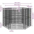 thumbnail image 5 of vidaXL Gabion Basket Hexagonal, Galvanized Steel Gabion Planter, High Load Capacity, 63"x55.1"x39.4", 5 of 5