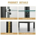 thumbnail image 6 of WOOW DEPOT 63" Heavy Duty Display Cabinet 5-Tier Metal Curio Cabinet w/ Tempered Glass All Around RGB LED Light Lock Adjustable Shelves Home Office Shelving Unit, 6 of 9