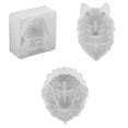 thumbnail image 1 of 3x de silicona Lindo caliente 3D León / / Conejo Herramientas para ar chocolate, 1 of 9