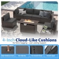thumbnail image 6 of Sunmthink 8-Piece Outdoor Patio Furniture, Patio Furniture Sets with Fire Pit, Wicker Outdoor Conversation Set and Waterproof Cover, 6 of 9