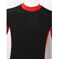 thumbnail image 5 of Yeahdor Mens Short Sleeves Full Body Swimsuit Shorty Wetsuit Rash Guard Surfing Diving Bodysuit Red M, 5 of 7