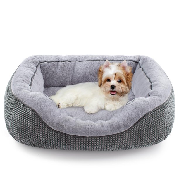 Cama para mascotas INVENHO para perros pequeños y gatos, lavable, ortopédica, tamaño S (50 x 48 x 15 cm)