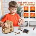thumbnail image 3 of Puzzle House 3D con energía solar, kit STEM, bricolaje, madera, para niños de 8 a 12 años, 3 of 7