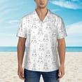 thumbnail image 4 of Balery Heart Rabbit Print Men's Hawaiian Shirts Short Sleeve Beach Shirt Relaxed Fit Vacation Button Down Shirts-3X-Large, 4 of 9