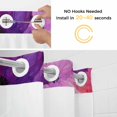 thumbnail image 2 of Spring Floral No Hooks Shower Curtain with Snap-in Liner Vintage Watercolor Purple Pink Flower Leaves Plant Linen Texture Shower Curtains for Bathroom, Waterproof, Easy Install, Washable 72"x72", 2 of 9