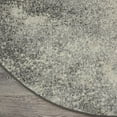 thumbnail image 4 of Nourison Passion Charcoal Ivory 4' x Round Area Rug, Boho, Abstract, Bed Room, Living Room, Dining Room, Kitchen, , Easy Cleaning, Non Shedding (4' Round), 4 of 8