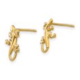 thumbnail image 2 of Real 14kt Yellow Gold Polished Gecko Post Earrings; for Adults and Teens; for Women and Men, 2 of 3
