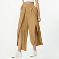 thumbnail image 1 of WILLBEST Pantalones Casuales de Moda para Mujer, Ajustados, de Cintura Alta, Abiertos, con Abertura Alta, Pantalones de Yoga Relajados para Una Comodidad Elegante y Versátil. Chica, 1 of 5