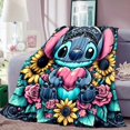 thumbnail image 1 of Cartoon Cute Stich Blanket, 3D Printing Lilo & Strong Soft and Comfortable Children's Nap Sleeping Blanket, Bedding, 1 of 5