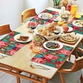 thumbnail image 2 of Pioneer Flower Floral Print Pattern Summer Placemats Table Placemats Set Of 4-Linen Kitchen Washable Placemats Table Mats 12x18 Inch Non-Slip Heat Resistant, 2 of 5
