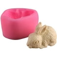 thumbnail image 1 of BAMAIA 3D Rabbit Silicone Soap Mold, 7.5 5 4.5cm Easter Bunny Shape Fondant Cake Decorating Mold, 1 of 5