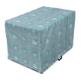 thumbnail image 1 of Fish Dog Crate Cover, Coral Double Exposure Bubbles Simplistic Underwater Depiction, Easy to Use Pet Kennel Cover Small Dogs Puppies Kittens, 7 Sizes, Slate Blue Seafoam, by Ambesonne, 1 of 1