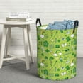 thumbnail image 6 of Sikiie St. Patrick's day1 Print Round Dirty Clothes Basket, Waterproof Standing Foldable Storage Basket, for Laundry Room, Bedroom, Bathroom Storage-Small, 6 of 6