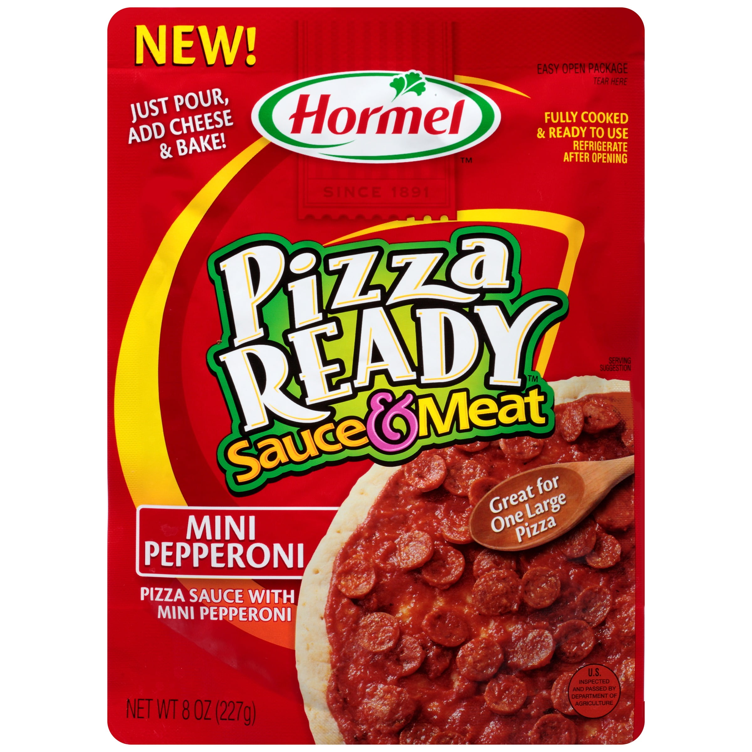Hormel Mini Pepperoni Pizza Ready Sauce & Meat 8 oz. Pouch