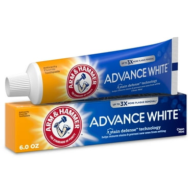 ARM & HAMMER Advanced White Extreme Whitening Toothpaste, Fluoride Toothpaste, Clean Mint, 6 oz