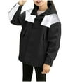 thumbnail image 2 of MKOSPLRT Kid Boys Girls Rain Jackets Lightweight Waterproof Windbreaker Breathable Outerwear Raincoat with Hood 4-15 Years, 2 of 9