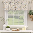 thumbnail image 3 of Spring Flowers Valances for Windows, Decorative Rod Pocket Window Valance Curtains, Vintage Wildflowers Country Pastoral Plants Short Curtain Drapes for Kitchen/Living Room, 2 Panels, 42" W x 12" L, 3 of 8