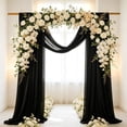 thumbnail image 4 of Extra Large Wedding Arch Sheer Drape, 600x75cm Lawn Wedding Ceremony Scene Backdrop Decorative Polyester Curtain, for Wedding Ceremony / Hotel Banquet Scene Arrangement, 4 of 6