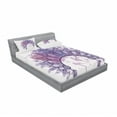 thumbnail image 2 of Ambesonne Tribal Fitted Sheet & Pillow Sham Set, Folk, Twinxl, Pale Mauve Lavender, 2 of 3