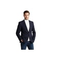 thumbnail image 4 of Mens Suit Turkey Flannel Jacket Peak Lapel One Button 20-02 Navy Wessi JValintin, 4 of 6