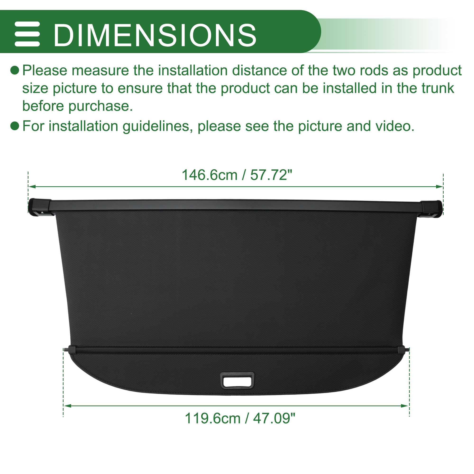 Unique Bargains Retractable Cargo Cover for Hyundai Palisade 2026 Rear Trunk Parcel Shelf