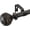 Floral Antique Black, variant on Iron Curtain Rods, 36-72'' Decorative Window Curtain Rod 1-Inch Diameter with Modern Design Floral Carved Ball Finials, Drapery Curtain Pole Extends from 36 to 72 Inches,Floral Antique Bronze