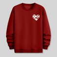 thumbnail image 6 of YOIAVAIOY Men Heart Print Sweatshirt Trendy Long Sleeve Love Graphic Sweatshirts Loose Casual Fall Pullover Top with Pocket Red L, 6 of 9