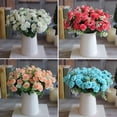 thumbnail image 4 of Aimiya 1 Bouquet Simulation Rose No Watering Vivid Ornamental Bright Color Artificial Flowers Home Beautification, 4 of 10