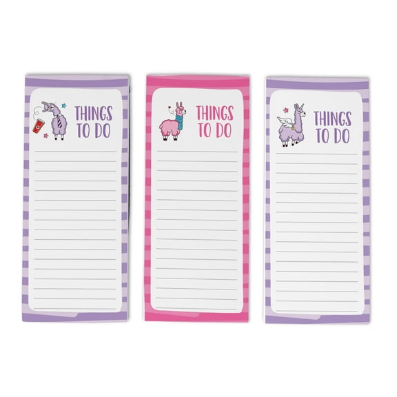 Inkdotpot Pack of 3 Magnetic Fridge To-Do List Notepads- Magnetic Memo Pads For Refrigerator-(50 Sheets Each)-FV