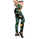 thumbnail image 2 of Gibobby Pantalones deportivos Leggings verdes Good Paddystripes para mujer Pantalones de gimnasia Running Print Luck For Yoga Pilates Pantalones Pantalones(Anaranjado， L), 2 of 5