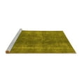 thumbnail image 2 of Ahgly Company Machine Washable Indoor Square Oriental Yellow Industrial Area Rugs, 5' Square, 2 of 4