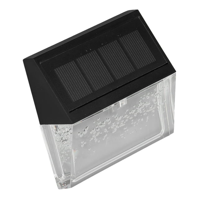 QIILU Deck Lighting,Solar Deck Lights Energy Saving Eco Friendly Warm Light RGB Intelligent Control IP56 Waterproof Fence Lights,Fence Solar Lights