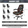 thumbnail image 5 of Xoenoiee Dragonfly Daisy Leaves Print Stretch Desk Office Chair Seat Cushion Covers Universal Computer Chair Slipcover with Armrest Covers, Removable Washable Cushion Protectors for Dogs Cats, Small, 5 of 6