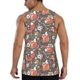 thumbnail image 3 of Fotbe Foxes Pattern Men's Quick Dry Workout Tank Top Gym Muscle Tee Fitness Bodybuilding Sleeveless T Shirt Breathable Workout Shirt-3X-Large, 3 of 9