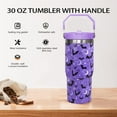 thumbnail image 4 of 30 oz Halloween Boo Flip Tumbler Insulated Stainless Tumbler, Goth Ghost Travel Coffee Cup Water Bottle, Witch Goth Decor For Women, 4 of 6