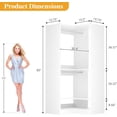 thumbnail image 2 of iSunirm Corner Closet System, 31" Corner Closet Organizer with 2 Hanging Rods and Shoe Rack, Corner Storage Unit for Small Space, White, 2 of 6