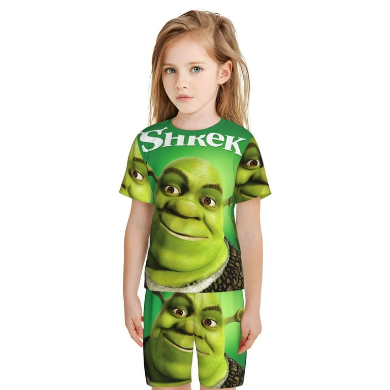 Kids Shrek Pajamas Set Cartoon Shirts And Short Set Summer Pajama Pants Set For Boys Girls Walmart