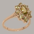 thumbnail image 2 of LBG British Made 14k Rose Gold Natural Peridot Womens Statement Ring - 33 size options - Size 8.75, 2 of 6