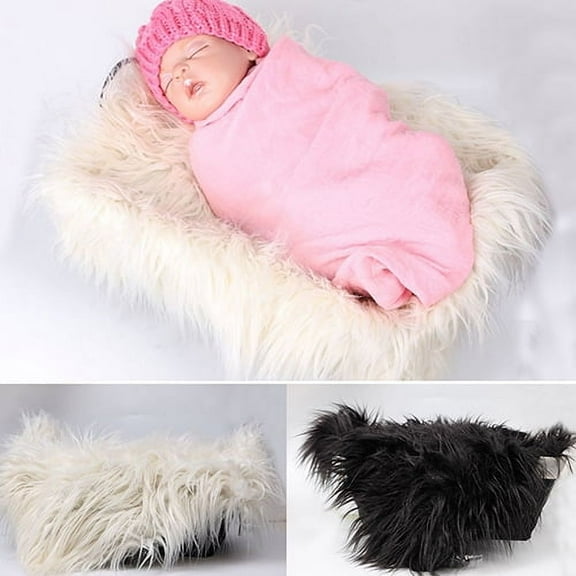 Faux Fur Photography Photo Prop Baby Newborn Blanket Background Backdrop Rug