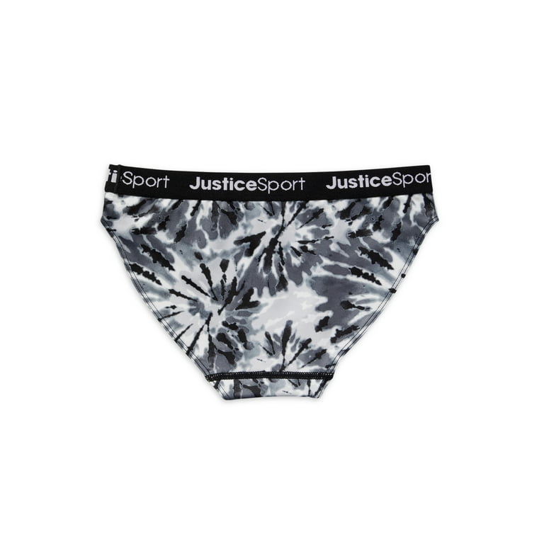 Justice Girls' Seamless Bikini Panty - Bundle of 3-Count Size 20/22 Plus -  Smoke Unicorn Black - CH18NGQ2WH3