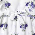 thumbnail image 3 of PatPat Kid Girl Ruffled Floral Purple Belted Sleeveless Dress,Sizes 4Y-12Y,One Piece, 3 of 7