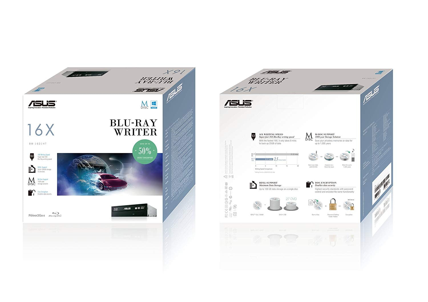 ASUS BW-16D1HT ブルーレイライター 16X Amazon.com: ASUS Powerful Blu-ray Drive with 16x Writing