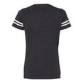 thumbnail image 3 of Fine Jersey V-Neck Short Sleeve Footbal T-Shirt for Women , White Vintage Smoke , L, 3 of 5