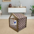 thumbnail image 3 of Floral Pet House, Hand Drawn Flourishing Nature Illustration with Petals and Dots Geometric, Outdoor & Indoor Portable Dog Kennel with Pillow and Cover, 5 Sizes, Multicolor, by Ambesonne, 3 of 5